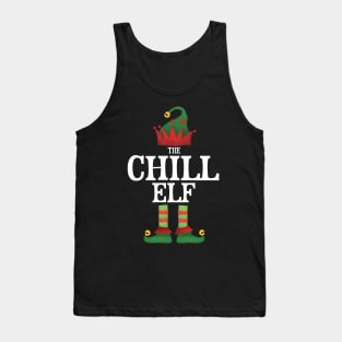 Chill Elf Matching Family Group Christmas Party Pajamas Tank Top